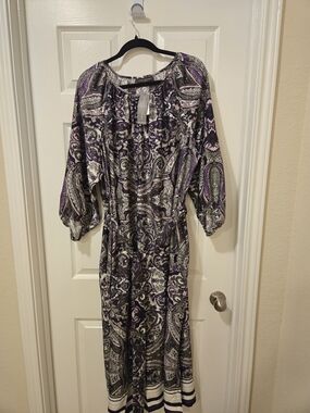 Lane Bryant Purple Paisley Maxi Dress